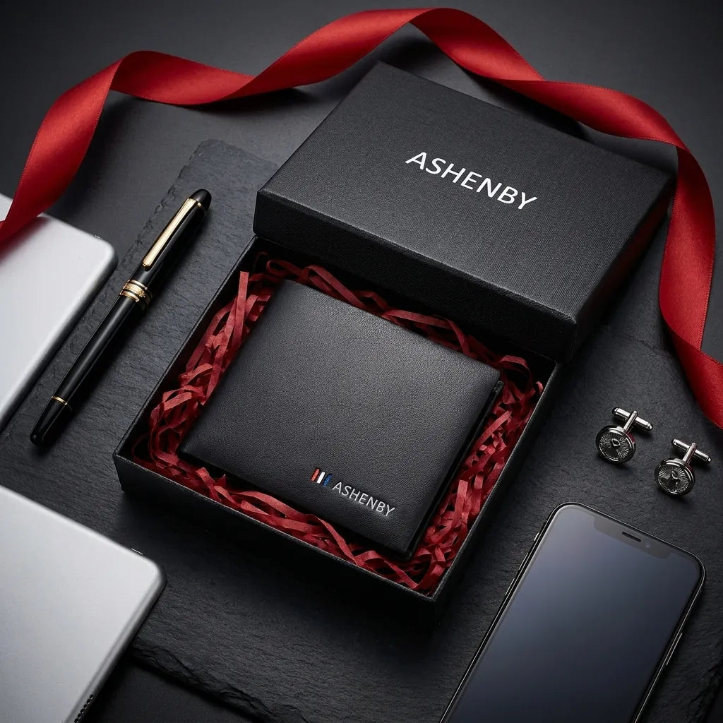 Cartera para Hombre de Piel Genuina - ASHENBY