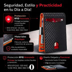 CARTERA PARA HOMBRE ASHENBY DE FIBRA DE CARBONO CON CLIP PARA DINERO Y PROTECCIÓN RFID | ¡COMPRA 1 y LLÉVATE 1 GRATIS!