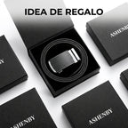 Cinturón de Piel para Hombre con Caja de Regalo - ASHENBY