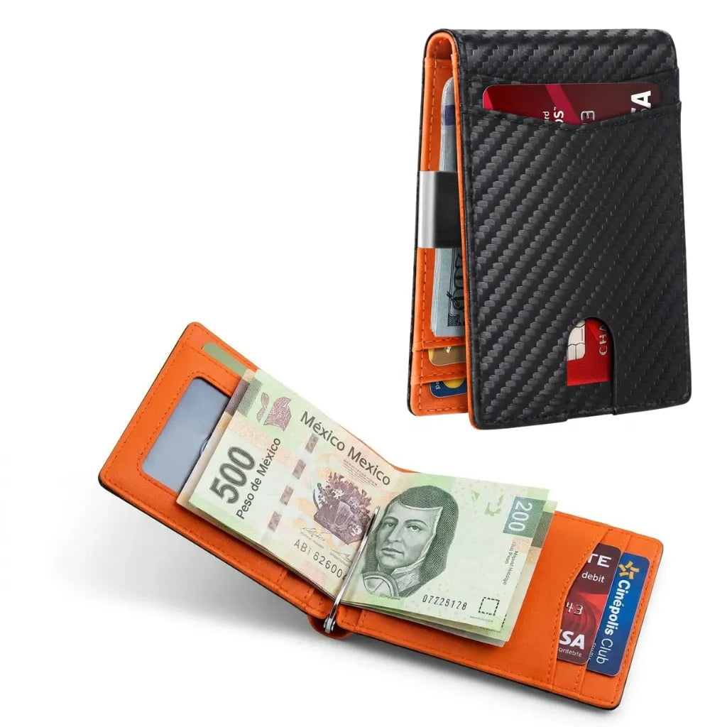 CARTERA PARA HOMBRE ASHENBY DE FIBRA DE CARBONO CON CLIP PARA DINERO Y PROTECCIÓN RFID | ¡COMPRA 1 y LLÉVATE 1 GRATIS!