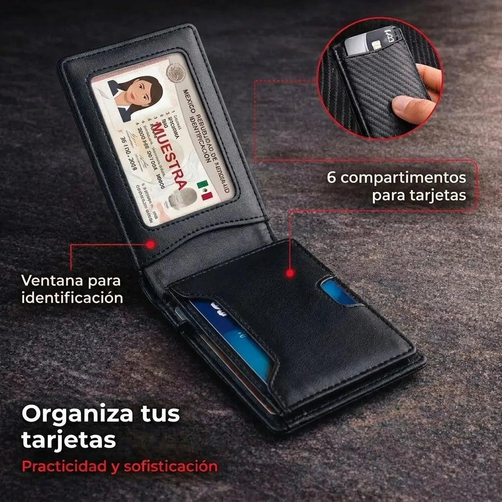 CARTERA PARA HOMBRE SLIM ASHENBY CON PROTECCIÓN RFID - ¡COMPRA 1 y LLÉVATE 1 GRATIS!