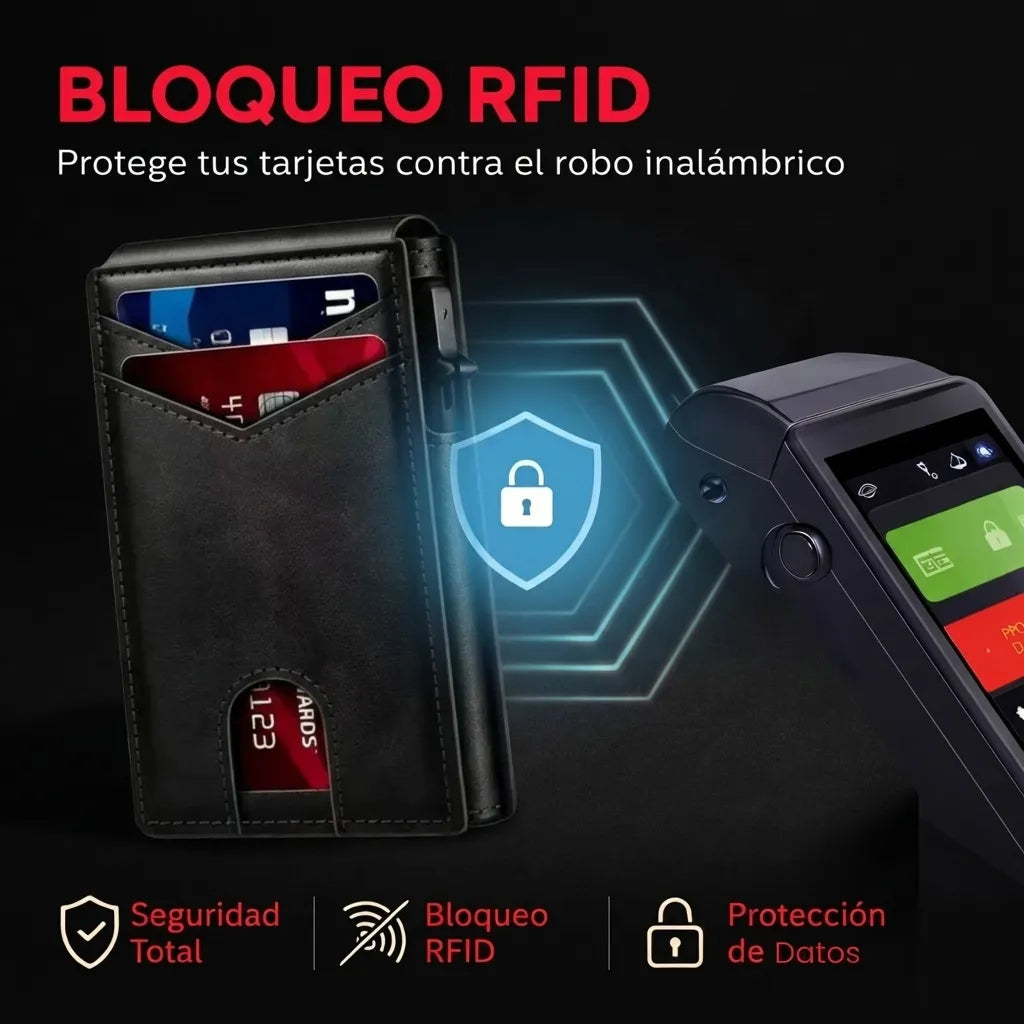 CARTERA PARA HOMBRE SLIM ASHENBY CON PROTECCIÓN RFID - ¡COMPRA 1 y LLÉVATE 1 GRATIS!