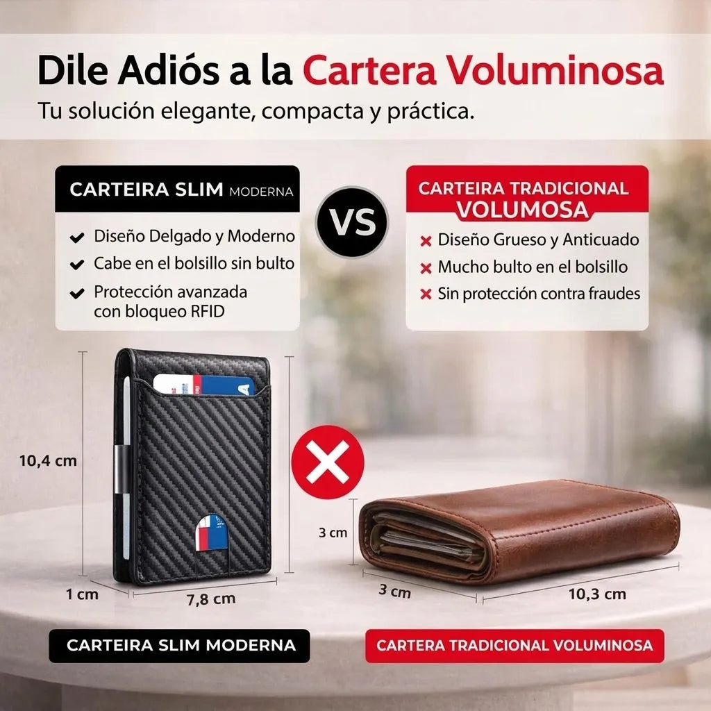 CARTERA PARA HOMBRE ASHENBY DE FIBRA DE CARBONO CON CLIP PARA DINERO Y PROTECCIÓN RFID | ¡COMPRA 1 y LLÉVATE 1 GRATIS!