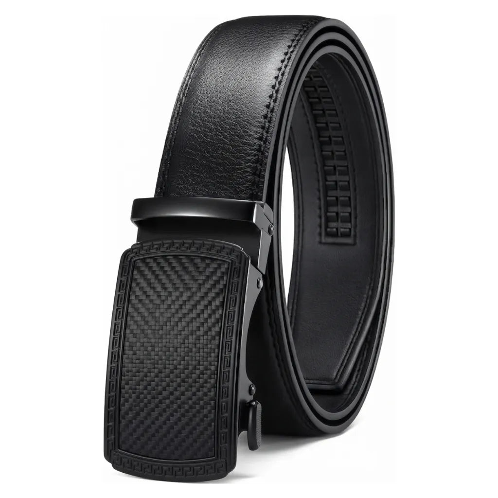 Cinturón para Hombre de Piel Negra - ASHENBY