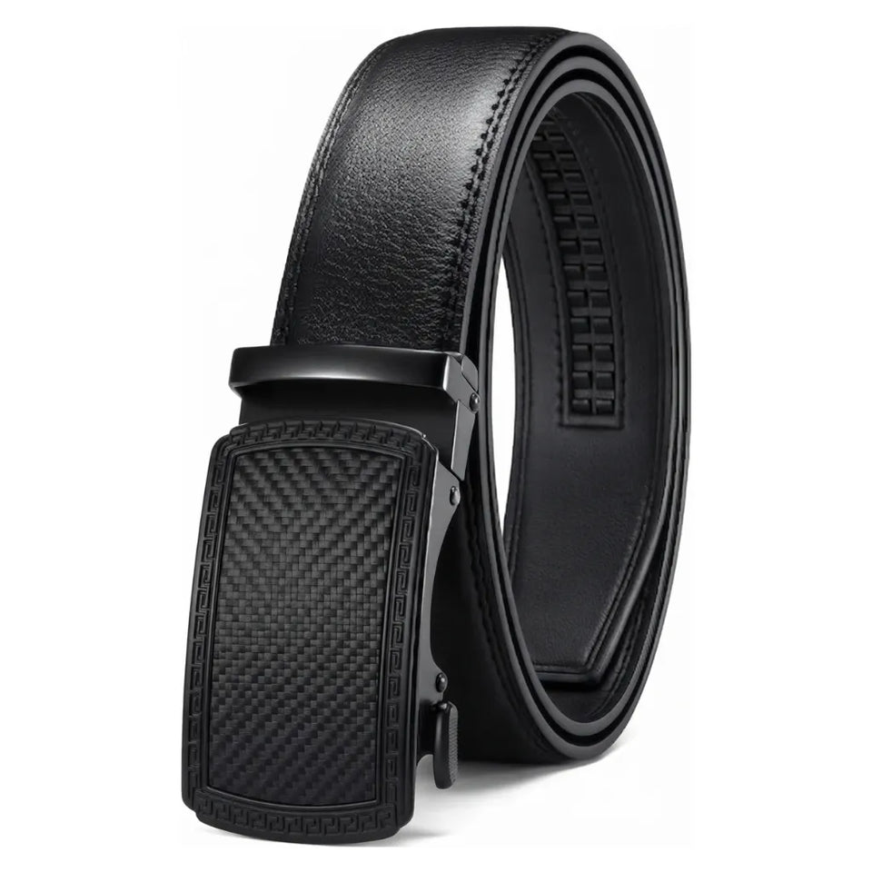 Cinturón para Hombre de Piel Negra - ASHENBY